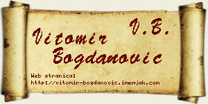 Vitomir Bogdanović vizit kartica
